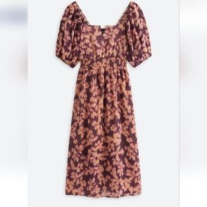 Bobeau Floral Puff Sleeve Dress